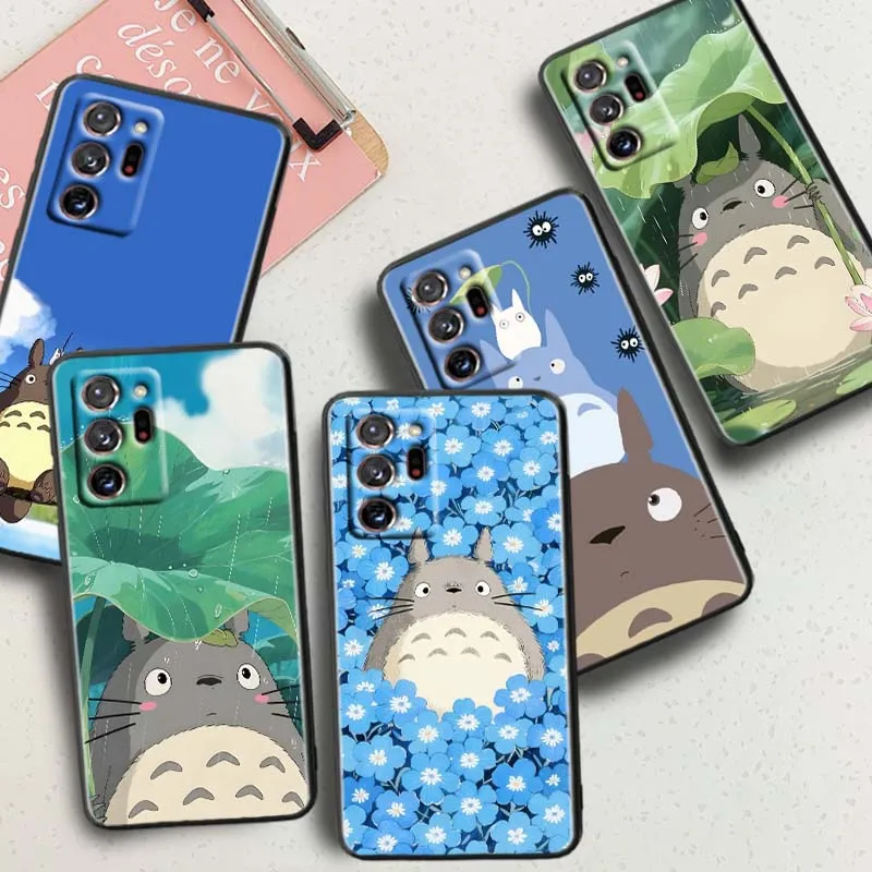 

Cartoon Animation T-Totoros For Samsung A42 A41 A35 A34 A33 A32 A25 A24 A23 A21s A04 A03 Note 20 Ultra 5G Black Phone Case