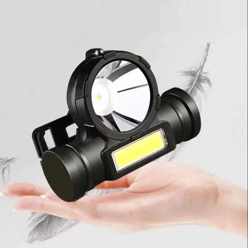 Portable LED Headlamp Waterproof COB Lantern Head Lamp USB Rechargeable 18650 Headlight Work Light with Magnet Fishing Torch