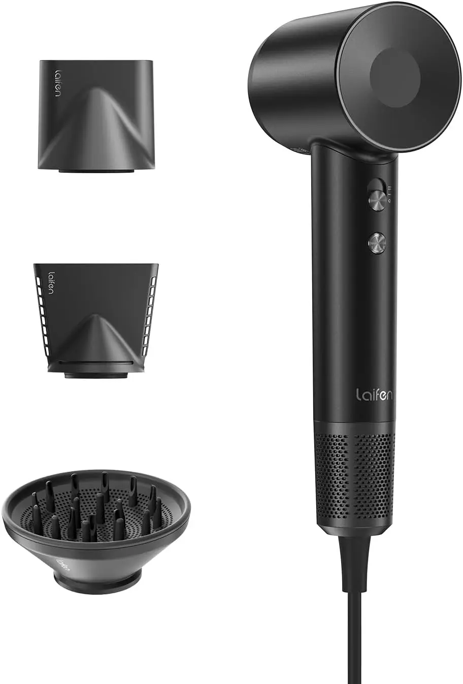 Professional High-Velocity Hair Dryer Featuring 200M Negative Ions, Black