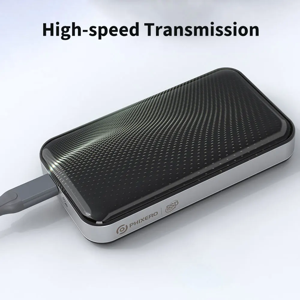 PHIXERO Portable SSD USB3.2 Gen 2 Type C 20Gbps 1TB 2TB External Solid State Drive Storage Disk Hard Drive Mobile Storage Drive