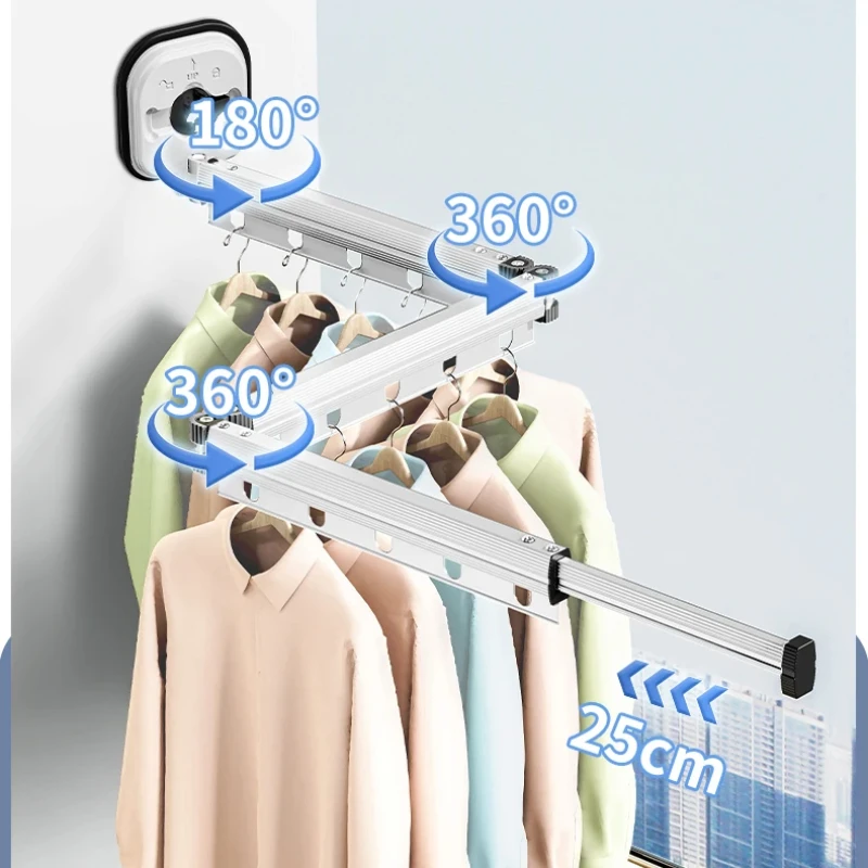 Multi functional clothesline for factory, balcony, and household retractable clothesline rack