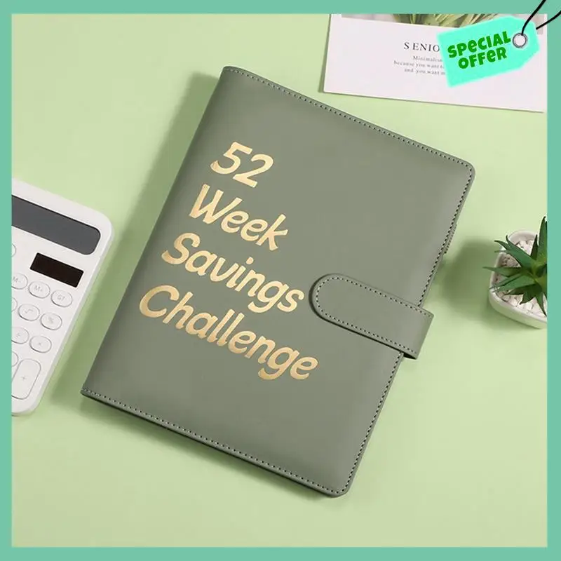A95Q-52 Папка-переплет для экономии денег на неделю с денежными конвертами для экономии, Папка для экономии бюджета А5 Книга-розовая прочная