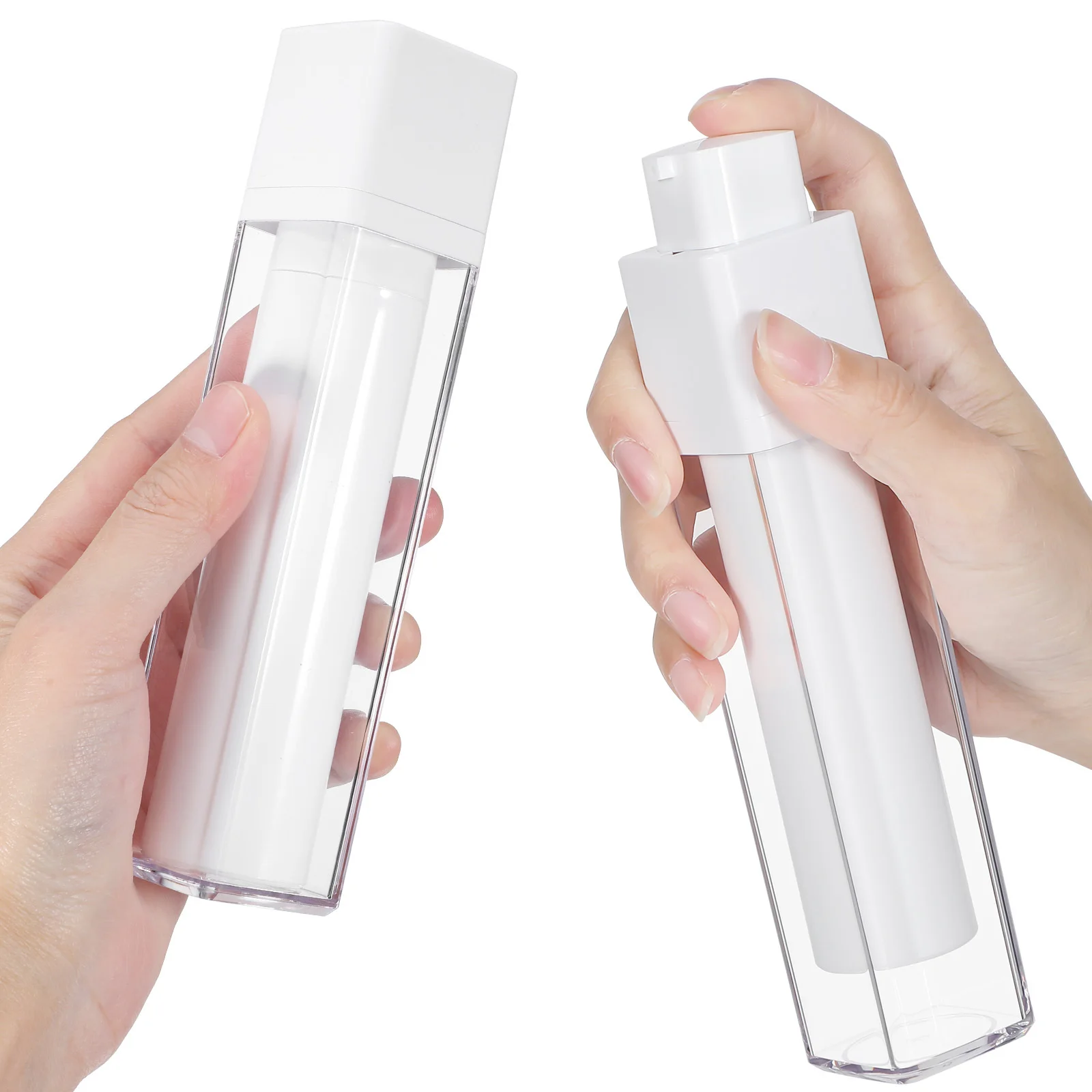 

3Pcs Airless Pump Bottles Vacuum Travel Containers Portable Lotion Dispensers Cream Storage Airless Pump Bottle