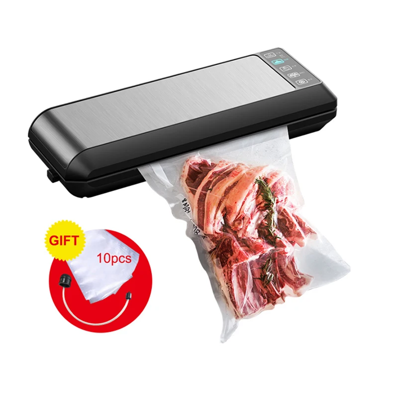 TINTON LIFE Vacuum Sealer Wet or Dry Food Packaging Machine For Food Storage Household Food Vacuum Packer Free 10Pcs Vacuum Bags