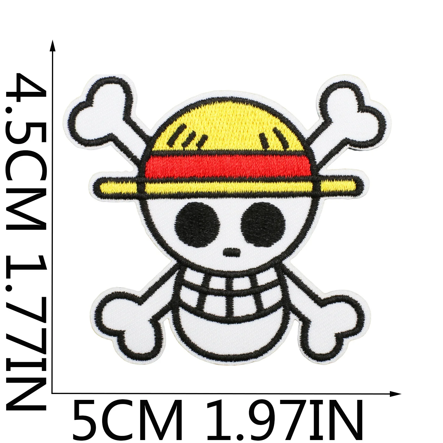 Neue One Piece Stickerei-Aufnäher Kawaii Anime-Figur Luffy für Kleidung Aufkleber für Jacke Cartoon-Dekor Hosen Tasche Kleidung Patch – Detail 7