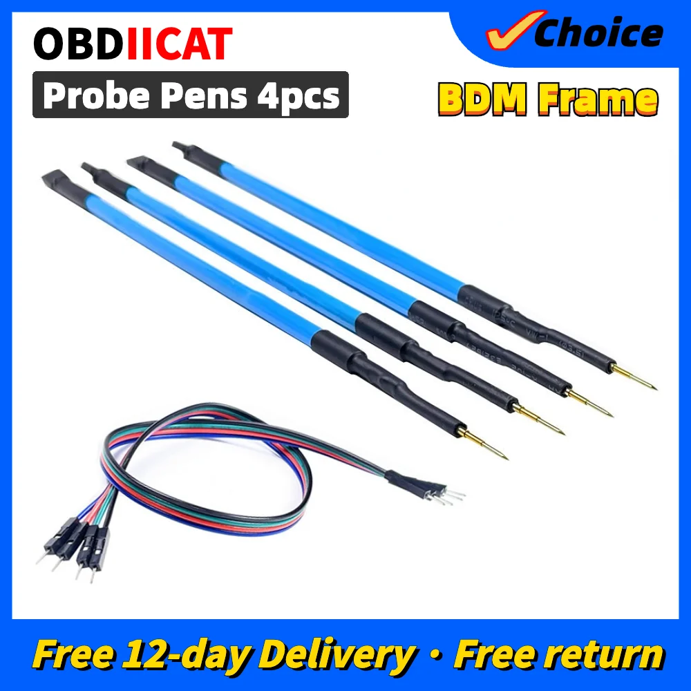 OBDIICAT 4pcs/set Probe Pens For LED BDM Frame