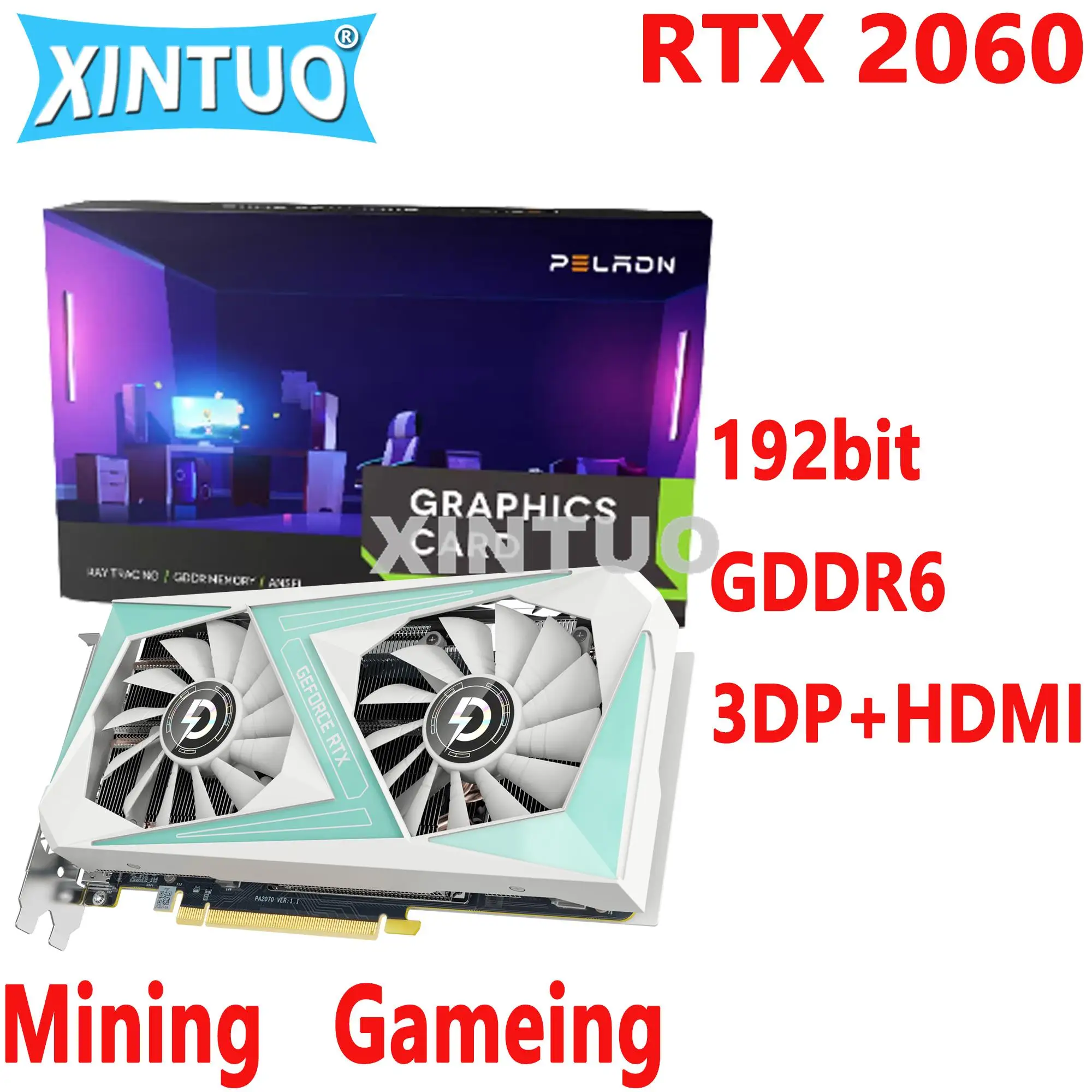 RTX 2060 графическая карта для NVIDIA GeForce RTX2060 6G GDDR6 бит PCI-E3.0 x 16 GPU оригинальная игровая графическая карта для майнинга