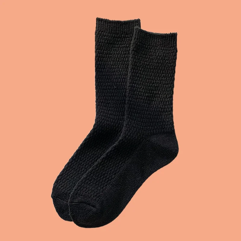 

3/6 Pairs Thick Warm Middle Socks Cream Wool Japanese Long Cashmere Socks 2024 Socks Autumn and Winter Women's Stacked Socks