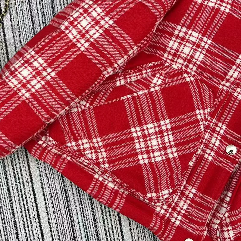 Piumino invernale da donna in piuma d'oca bianca di alta qualità, cappotto da donna con cappuccio a quadretti multicolori 251213155