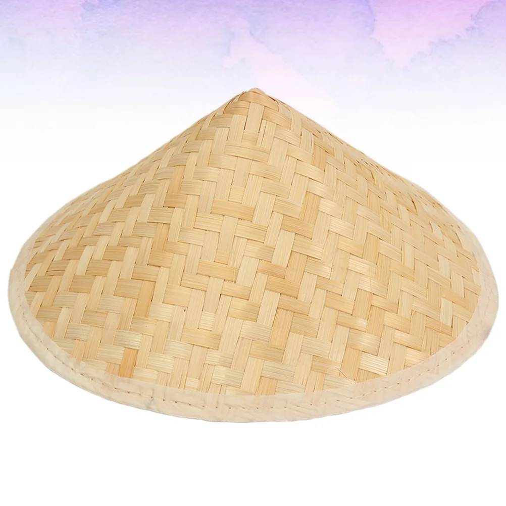 

Conical Hat Asian Hats Decor Straw Decorate Chinese Bamboo Funny Party Child for Kids