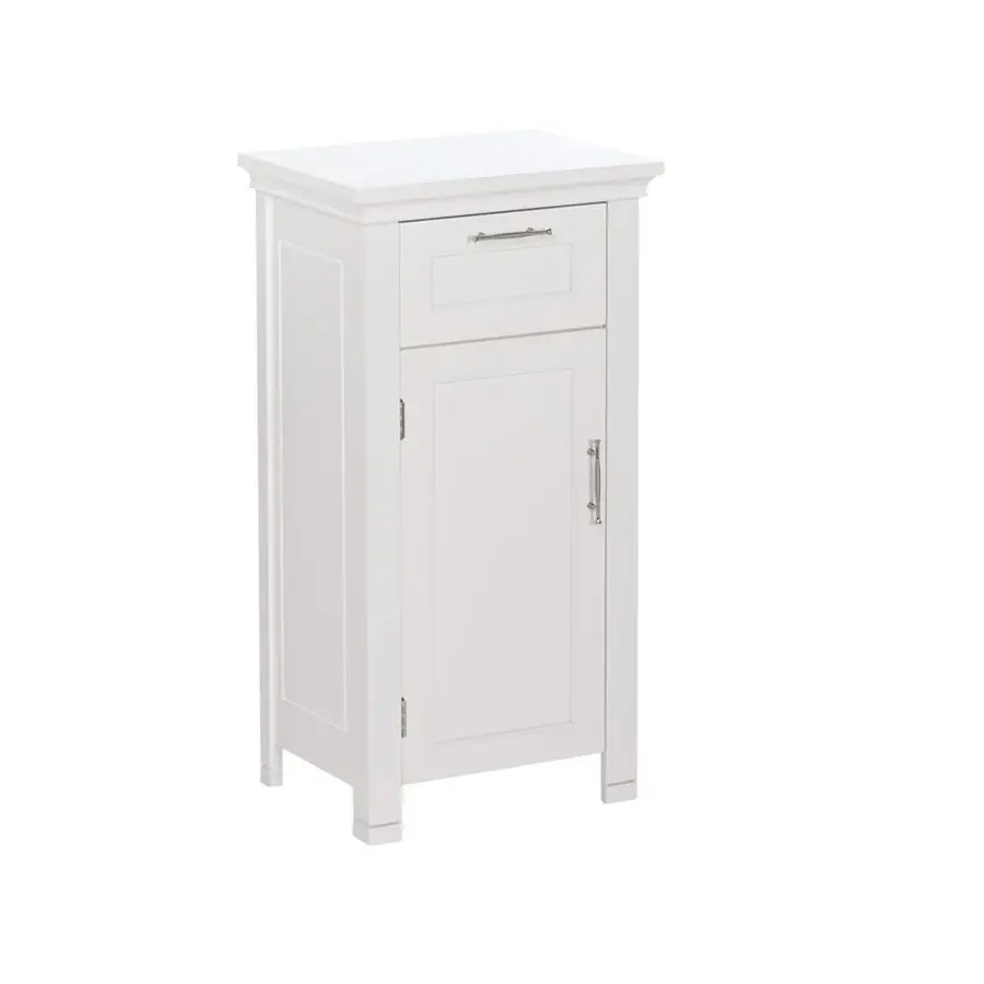 

06037 Somerset Single Door Floor Storage Cabinet, White