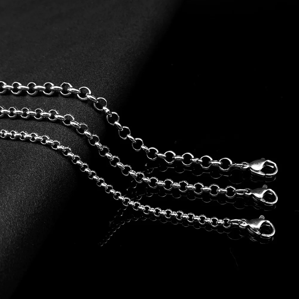 XHN الفولاذ المقاوم للصدأ فضي اللون جولة O سلسلة أساور للرجال النساء أزياء الذكور بالجملة دروبشيبينغ