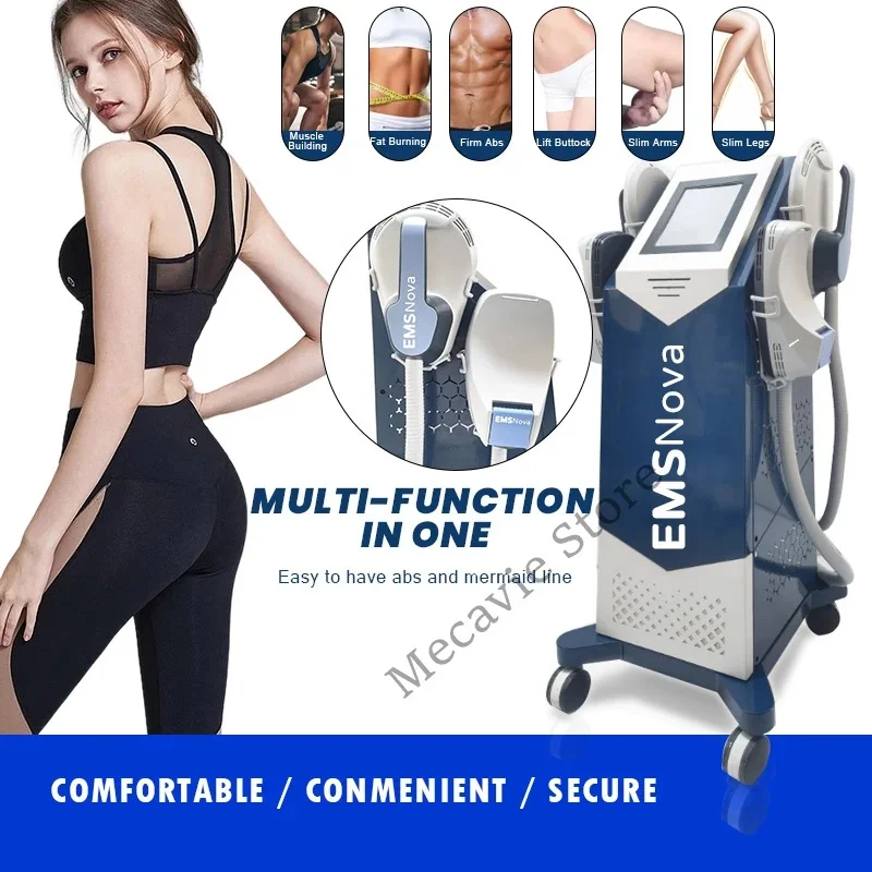 Professional 4 Handles EMSnova NEO RF Body Contouring Machine Muscle Stimulator Fat Burning Salon Sculpting Equipment