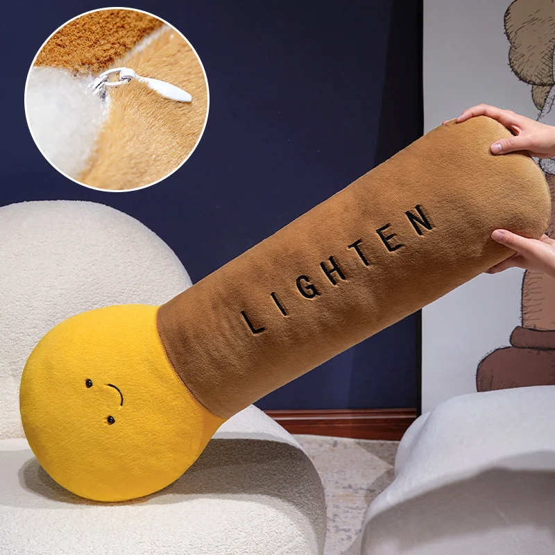 

Подушка для длинного тела Smiley Matchstick Crew - мягкая плюшевая игрушка для зажима ног для уютного сну, мягкий диван, подставка, украшение комнаты, подарок