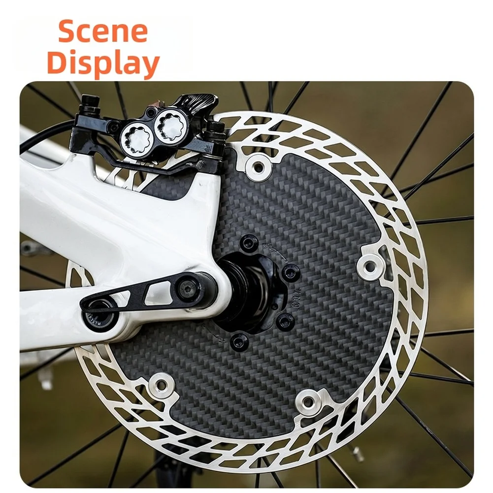 Carbon Fiber Bicycle with Floating Hub Design to Reduce Heat Buildup and Improve Longevity During Intense Braking