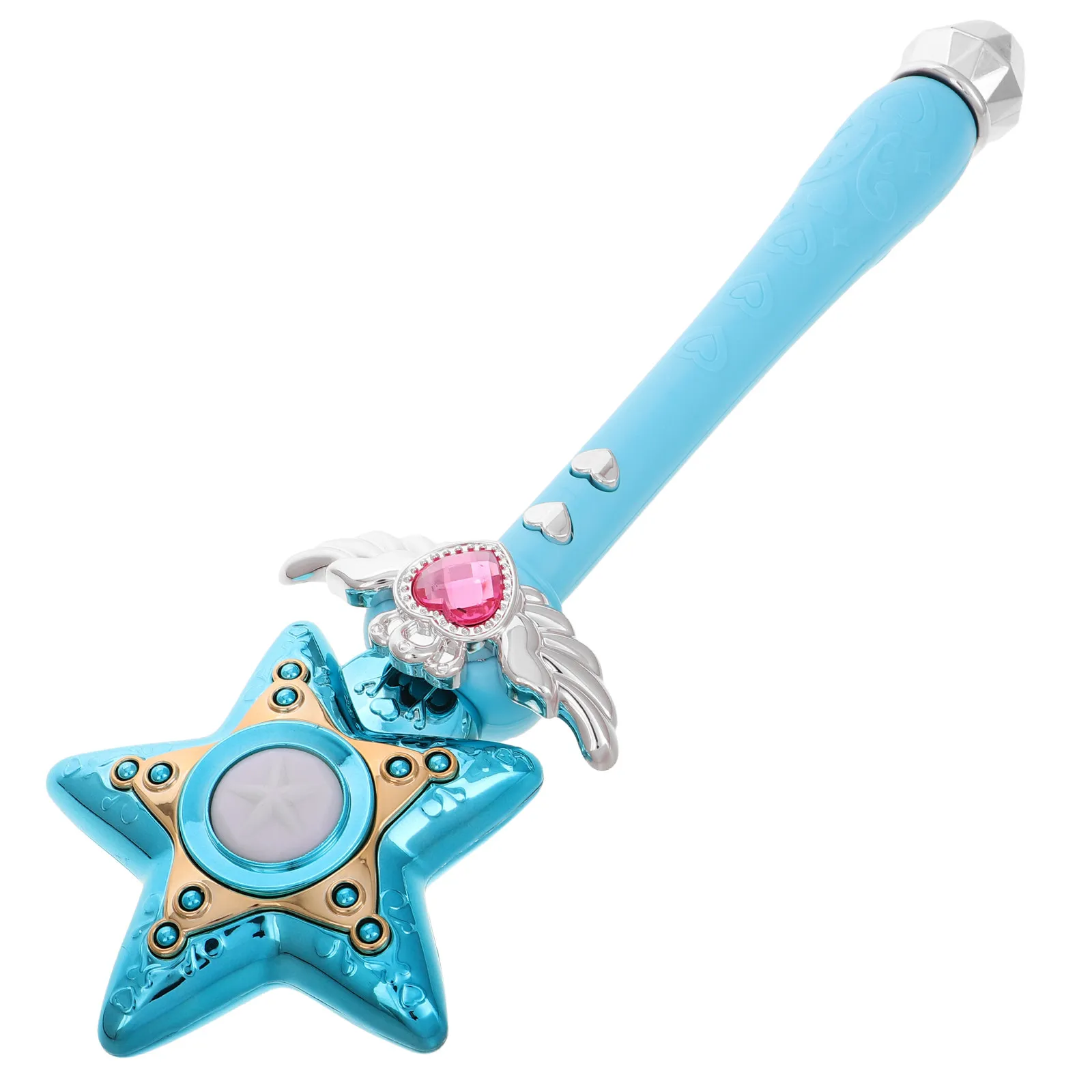 

LED Light Up Fairy Wand Star Design for Kids Girls Dress Up Party Favor Princess Costume Accessory Pretend Play