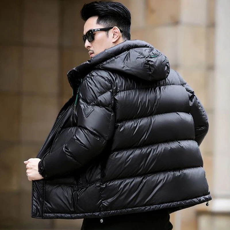 Down Jacket Men 90 White Duck Down Coats Man Winter Jackets Hooded Feather Padded Warm Puffer Jacket Men Luxury High Quality