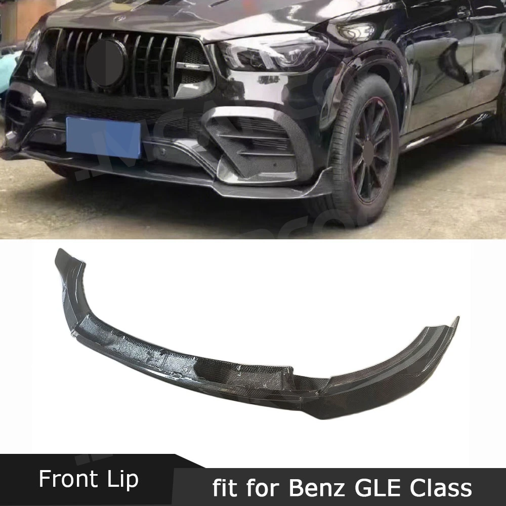 Car Front Bumper Lip Spoiler Splitter For Benz GLE Class W167 GLE63 AMG SUV 2021-2023 Bumper Chin Cover Body Kits Accessories