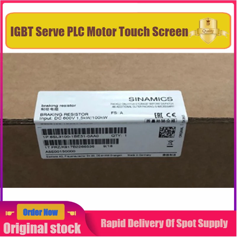 

New original 6SL3100-1BE31-0AA0 OAAO brake resistor 600V DC 1.5kW 100kW spot