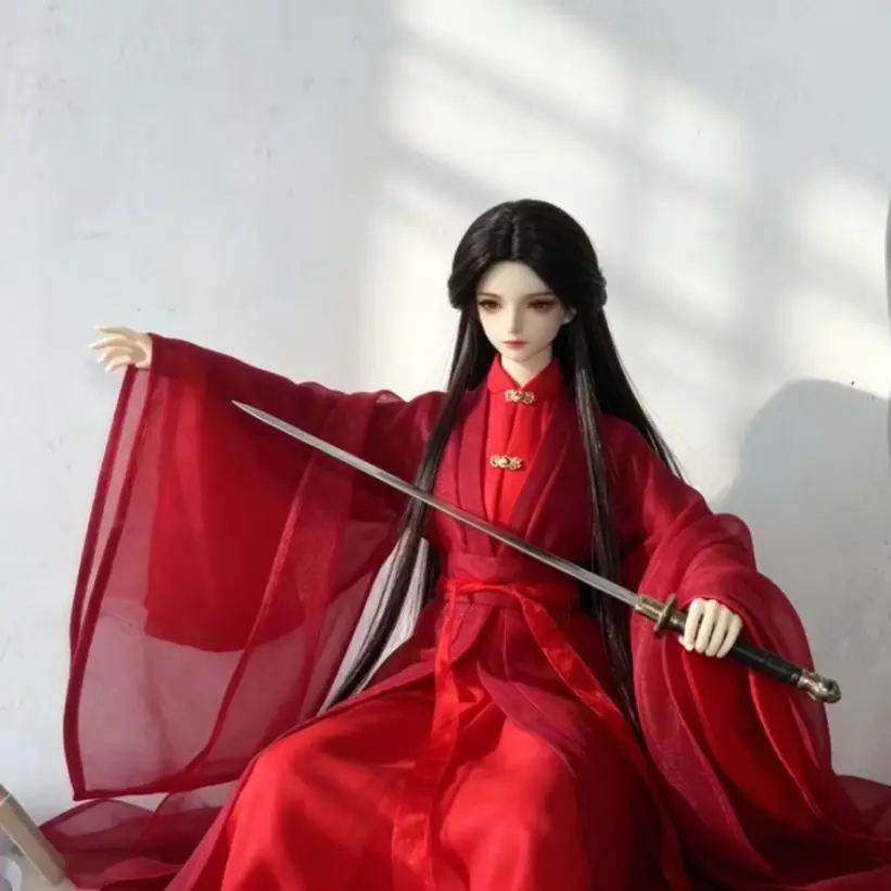 

Doll clothing 1 3 scale bjd doll clothes red, 30 cm doll clothes, 1/4 BJD clothes for doll customized dress free shipping