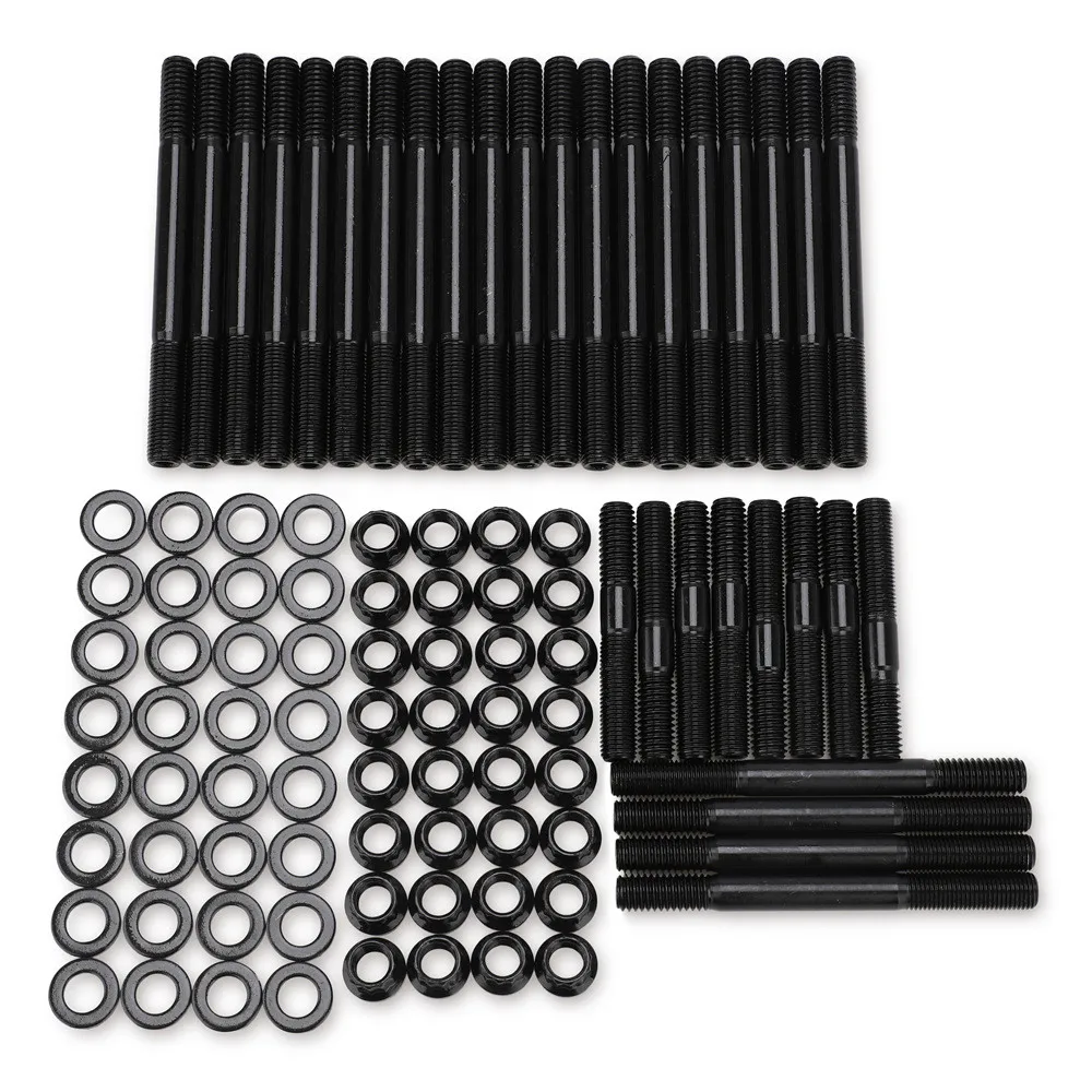 PCE279.1004 Automobile Cylinder Head Stud Kit 12-Point Black Chromoly For Big Block Chevy 454 Car Engine Direct Replacement Part