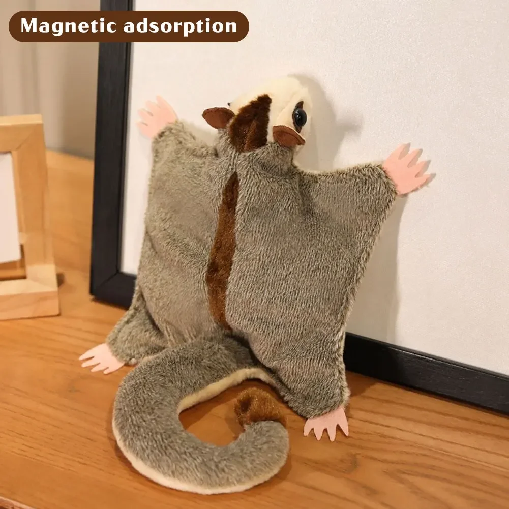 New Super Cool Flyling Sugar Glider Plush Toys Cozy Soft Flying Squirrel Toys Cute Hand Center Pets Funny Gift To Kids