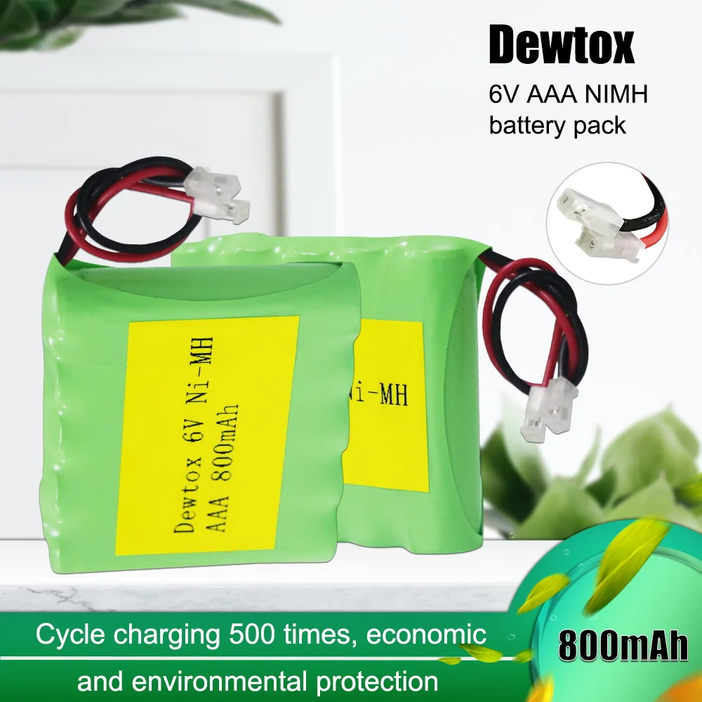 6V 5*AAA 800mAh NiMh Battery Cell Rechargeable Ni-Mh Batteries Pack with Plugs for Flashlights Alarmss