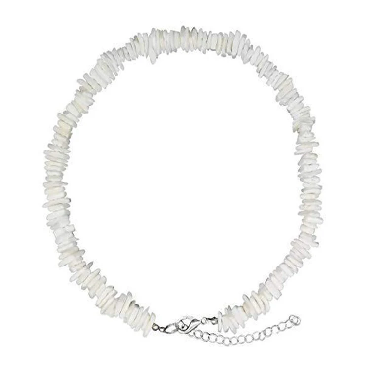 Collier en coquillage Puka blanc pour femmes, 40cm, bijoux de plage d'été, fermoir à homard réglable, cadeau Unique pour les surfeurs