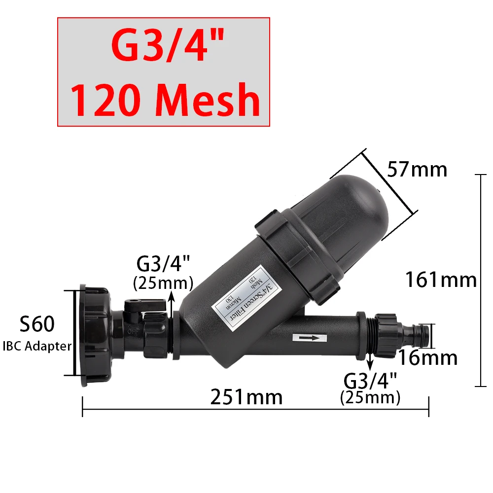 120 osłona siatkowa filtr z S60 zbiornik złącze adaptera wymiana zaworu montaż nawadnianie ogrodu połączenie narzędzia
