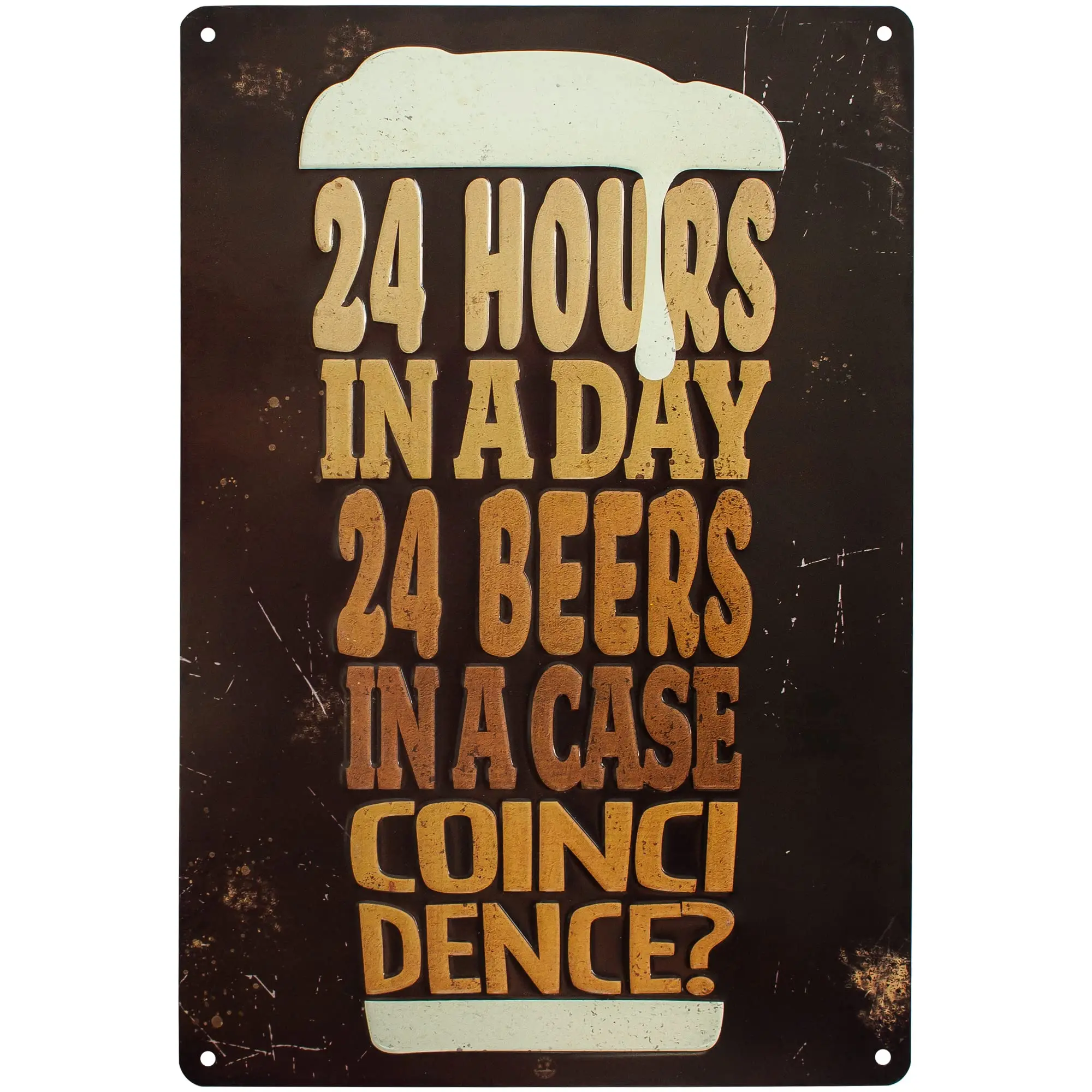 Man Cave Sign, Beer Signs for Man Cave, 8 x 12 inch, Ready-to-Hang with 4 Screws Included, Man Cave Decor for Men, Man Cave Sign