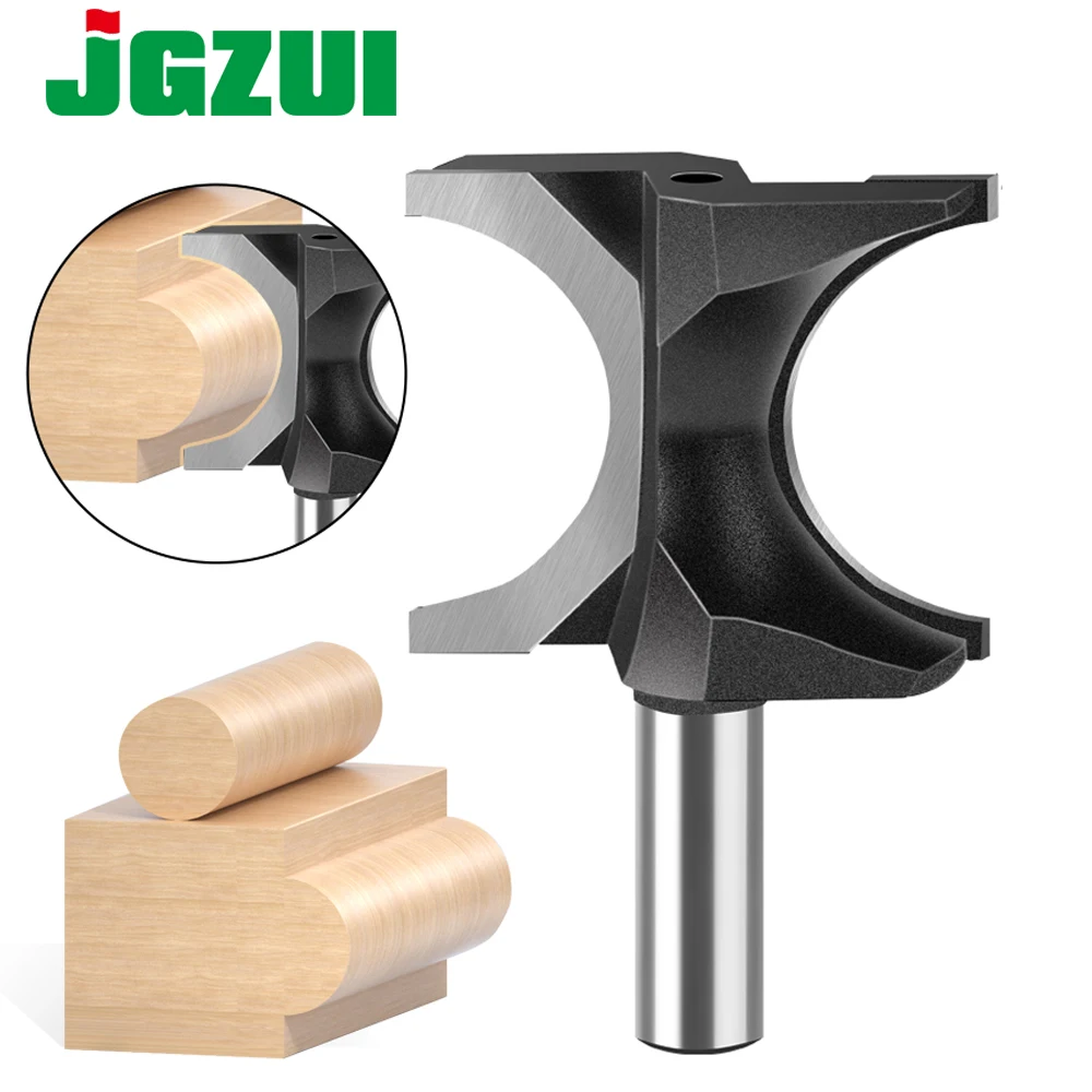 JGZUI 1PCS Half Ronde Side Cutter BitHalf Ronde Side Cutter Bit Router Bit Router Bit 6mm schacht 12mm schacht Houtbewerking bits