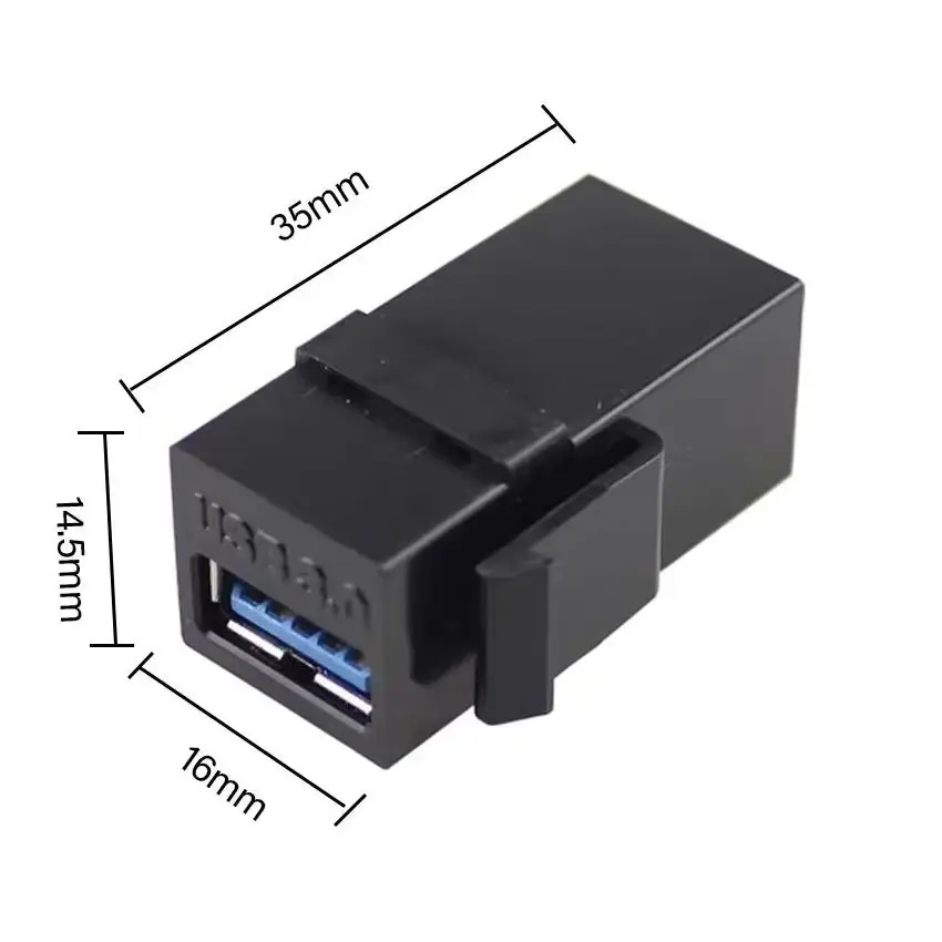 1/5/10 قطعة USB 3.0 أنثى إلى أنثى تمديد كيستون جاك مقرنة موصل محول محول #2