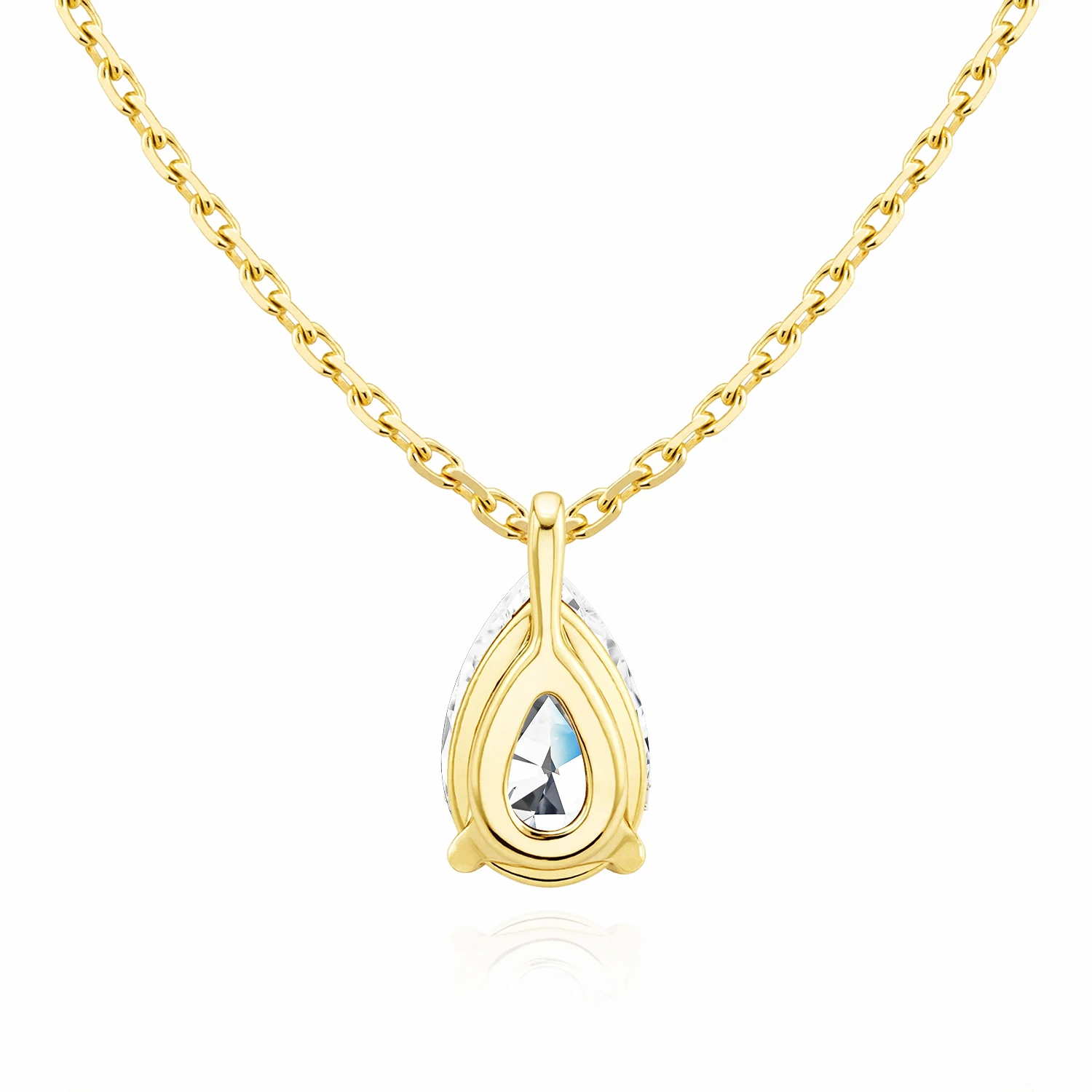 

14k Gold Waterdrop Pendant Pear Cut 0.5-3ct Classic Moissanite Diamond Necklace D VVS1 Women's Chain Birthday Gifts Top Quality