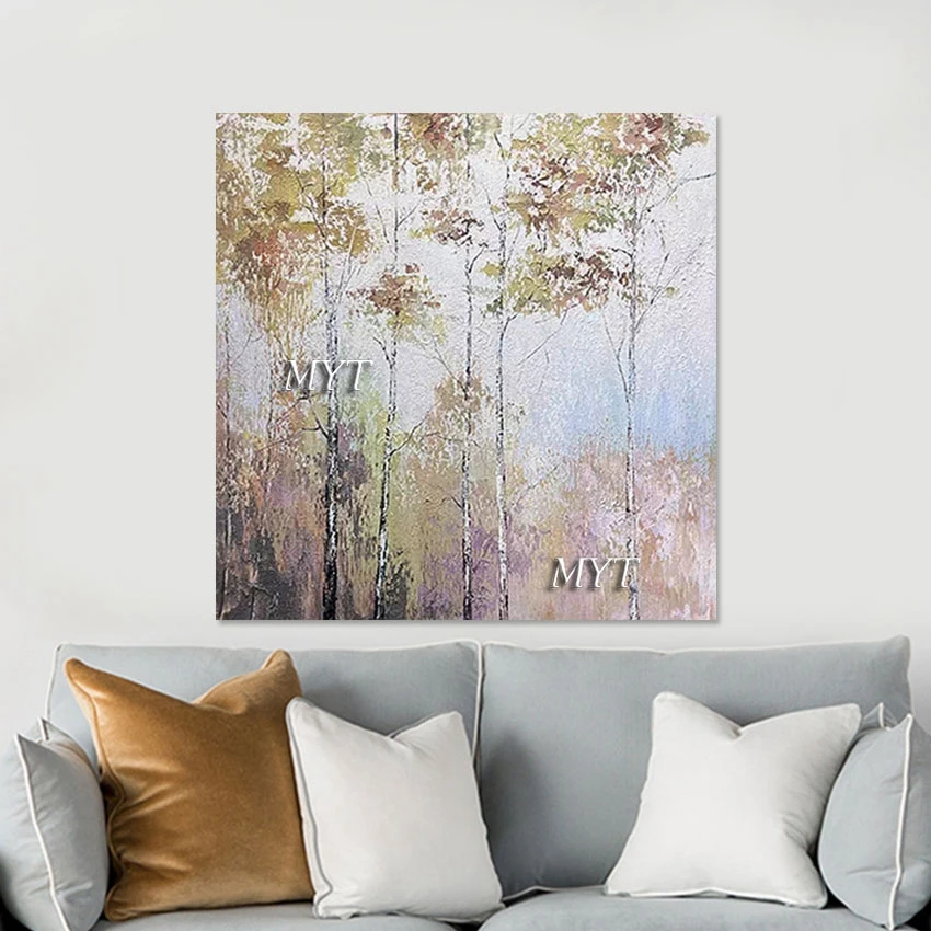 

Abstract Large Golden Foil Trees Oil Painting Canvas Picture Wall Art Unframed Modern Big Size Murals Pieces Artwork For Hotel