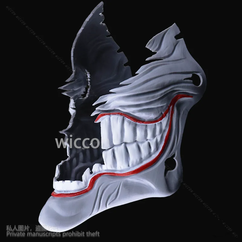 애니메이션 Dandadan Aira 코스프레 Shiratori 공포 의상 마스크 소품 여자를위한 3D 하드 플라스틱 여자 할로윈 크리스마스 맞춤형