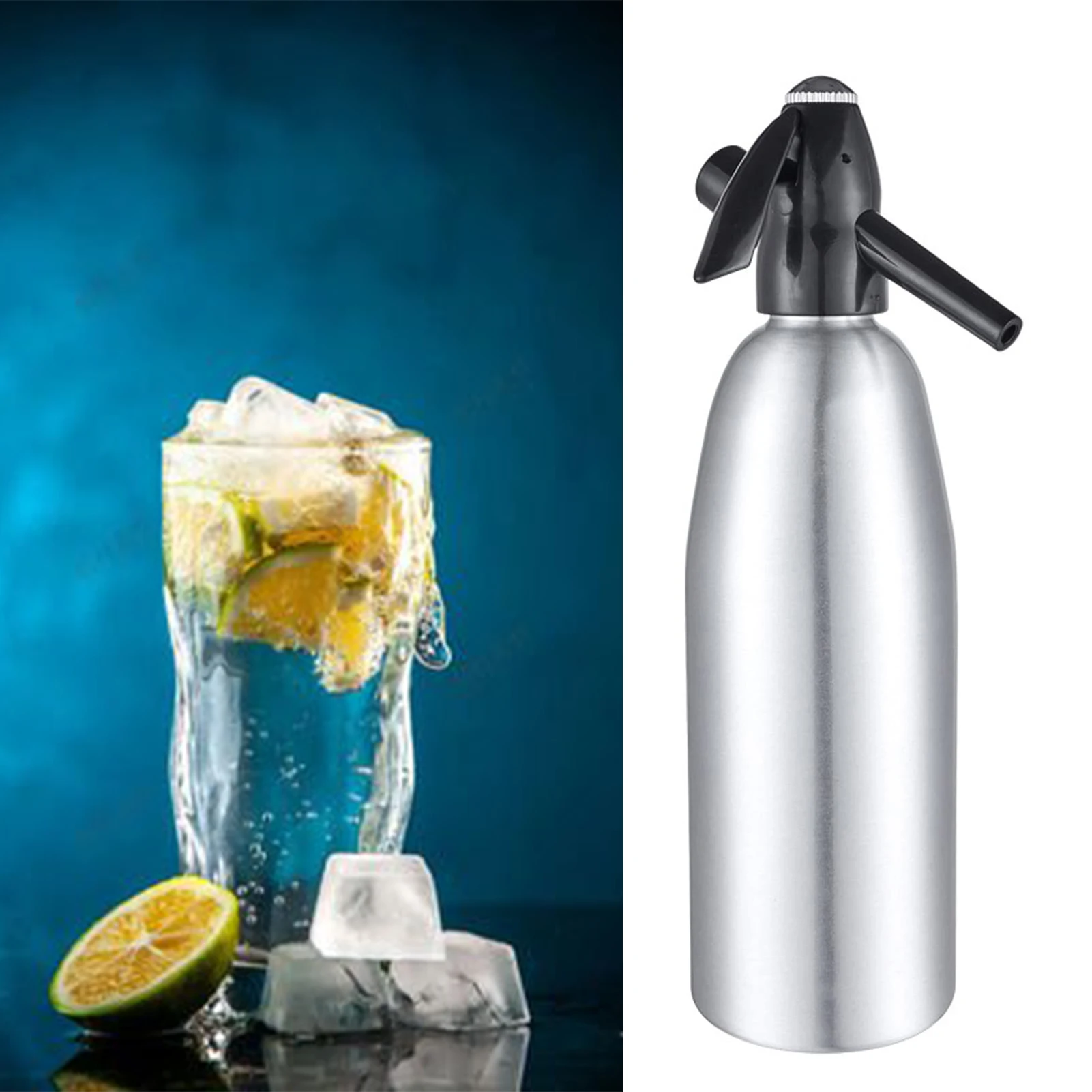 1 Liter Soda Maker Home Portable Seltzer Water Maker Soda Water Siphon Bottle for Home Bar Club Making Soda Water xqmg