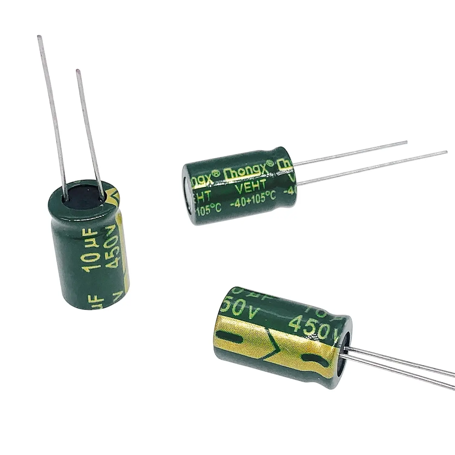 10/20pcs 450V 10UF Capacitor 10X17MM(0.39x0.67in) High Frequency Aluminum Electrolytic Capacitors for TV, LCD Monitor, Game