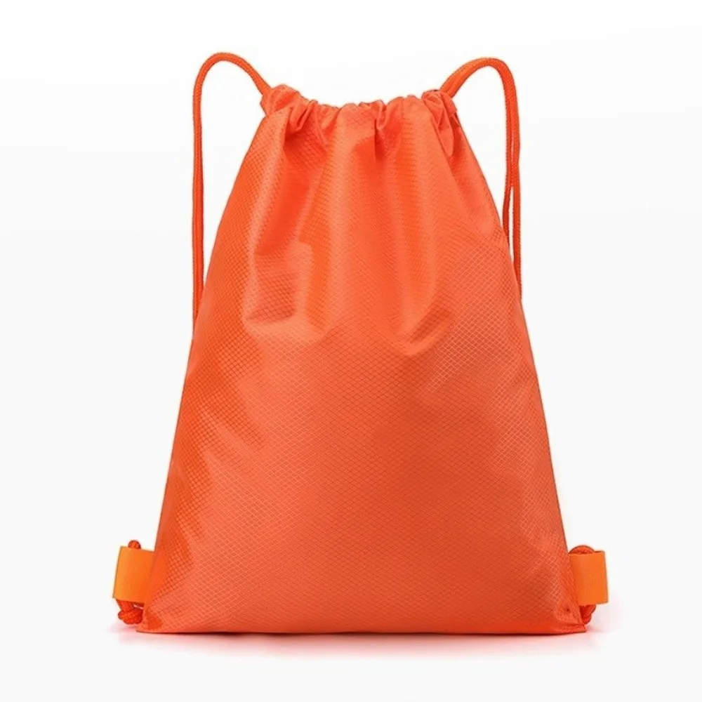 Solid Color Drawstring Gym Bag Waterproof Large Capacity Sports Backpack Adjustable Straps Lightweight Training Backpack Unisex
