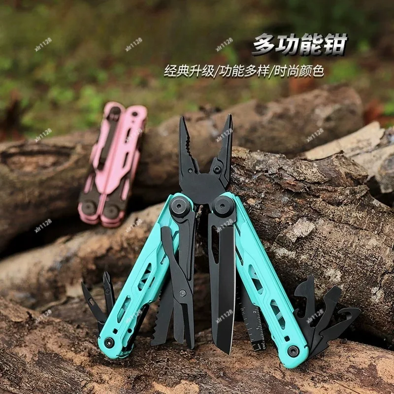 Portable EDC Multitool Foldable Pliers Scissors Combo Outdoor Camping Emergency Survival Gear
