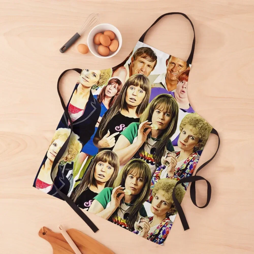 

Kath and Kim Collage art Apron restaurant accessories Kitchen Supplies Idea Goods Manicurists Apron