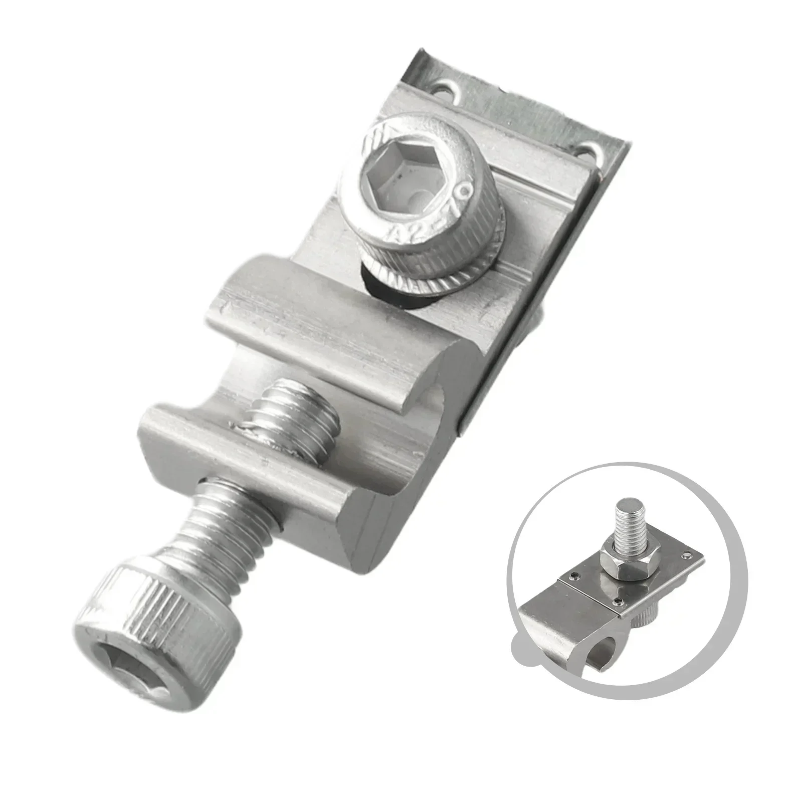 Ground Clip Grounding Buckle Home Renovation Alternative Energy Supplies 2pc Parts Protection Silver Accessories