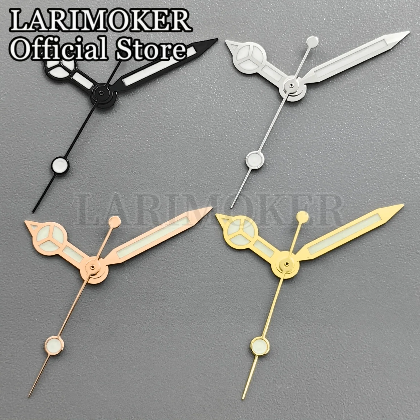 LARIMOKER Watch Hands Compatible VH31 Quartz Movement Luminous Hands Gold Silver Black Rose Gold Watch Pointer MOD Repair Parts
