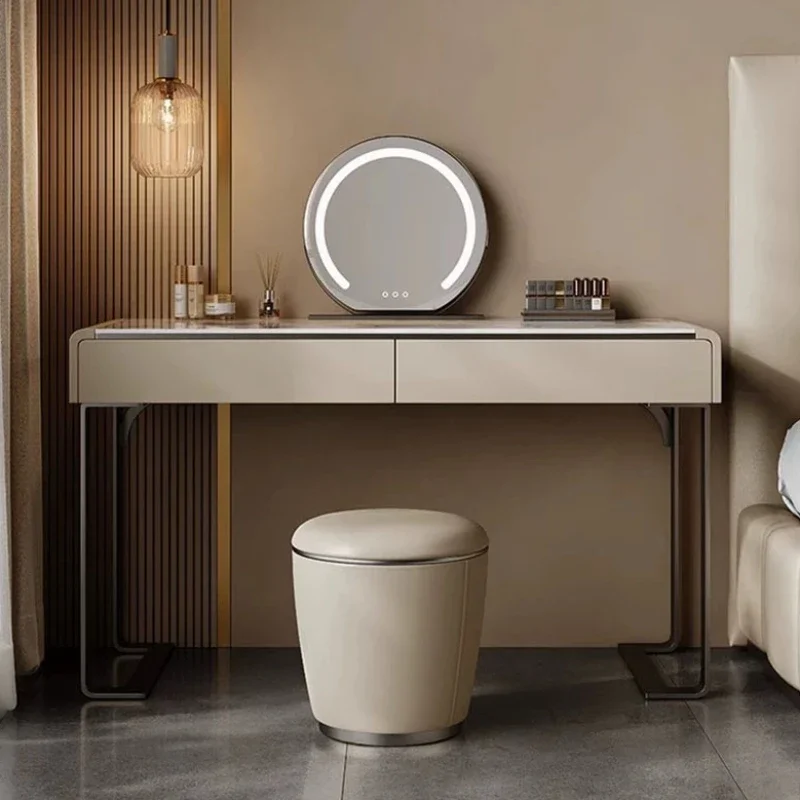 Aesthetic Girl Bedroom Dressing Table Makeup Salon Luxury Mirrors Dressing Table Women Queen Tocador Maquillaje Furniture Sets