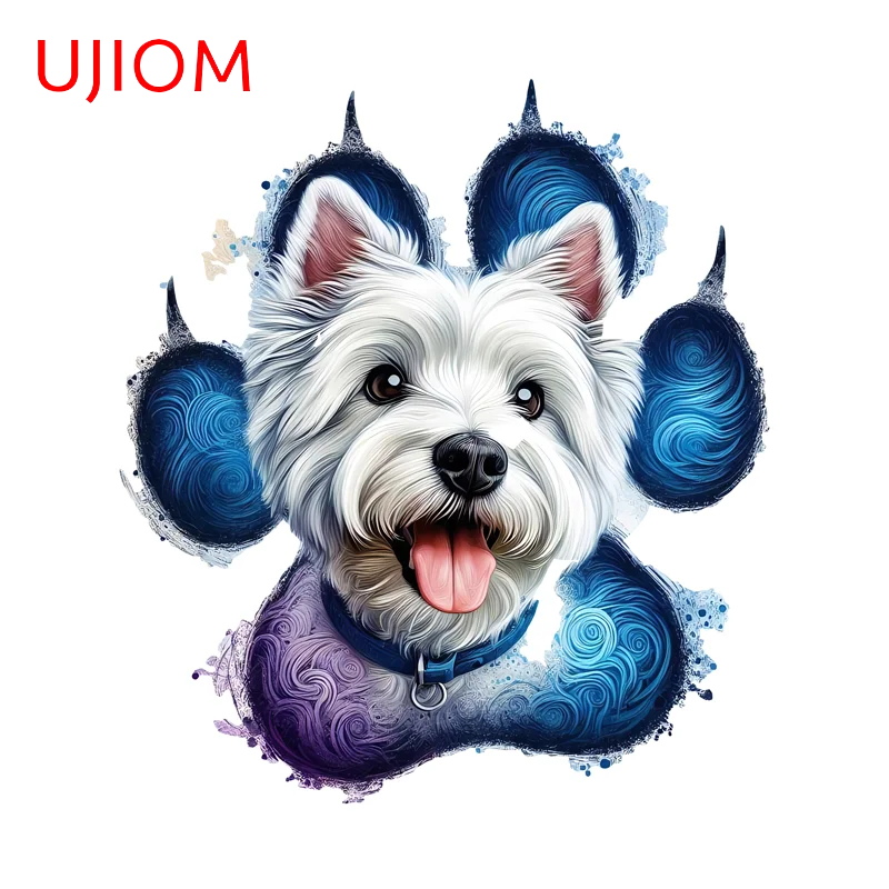UJIOM Kawaii Exquisite Dog Paw Graffiti Wall Stickers Eye Catching Playful Vivid Wallpaper Decals Items Room Decor Poster