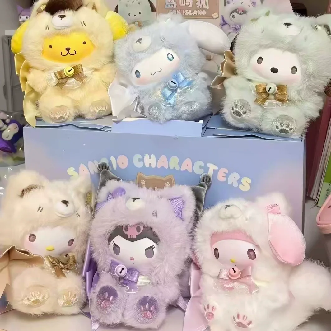 

Hot Sale Kuromi Fox Island Series Vinyl Plush Toys Cute Cartoon Hello Kitty Kuromi Pendants Girl Bag Ornament Toy Birthday Gifts
