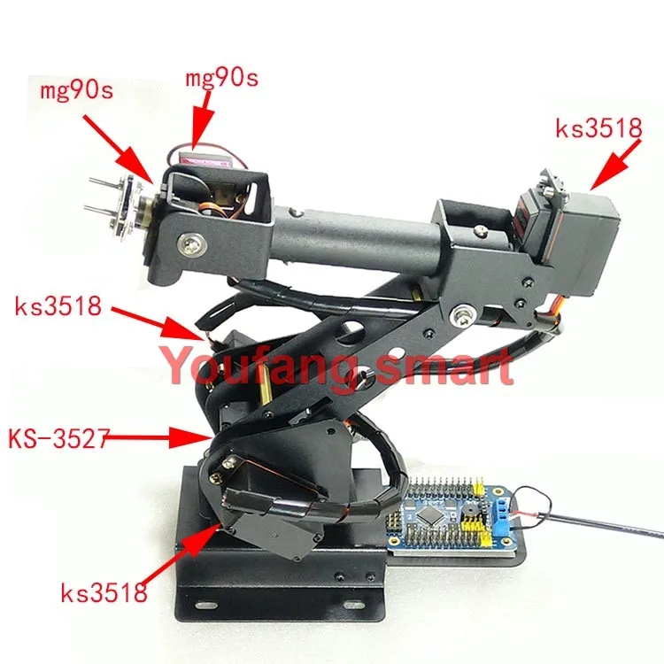 6 Dof Robot Arm Abb Industriële Robotarm Met Metalen Digitale Servo \'S Voor 16 Manieren Voor Arduino Robot Diy Kit Programmeerbare Robot