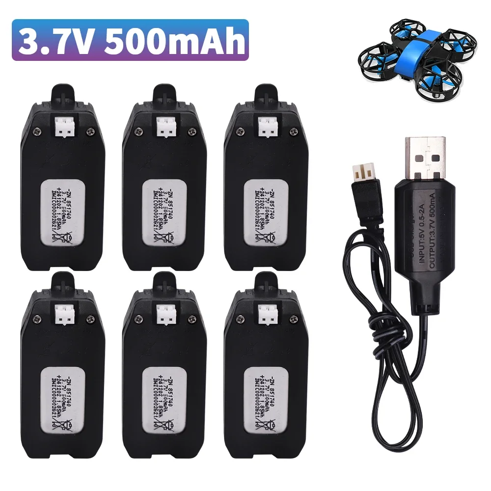

3.7V 500mAh Lithium Battery For NH330 RH821 Four Axis Aircraft RC UAV Battery Accessories Quadcopter RC Drone
