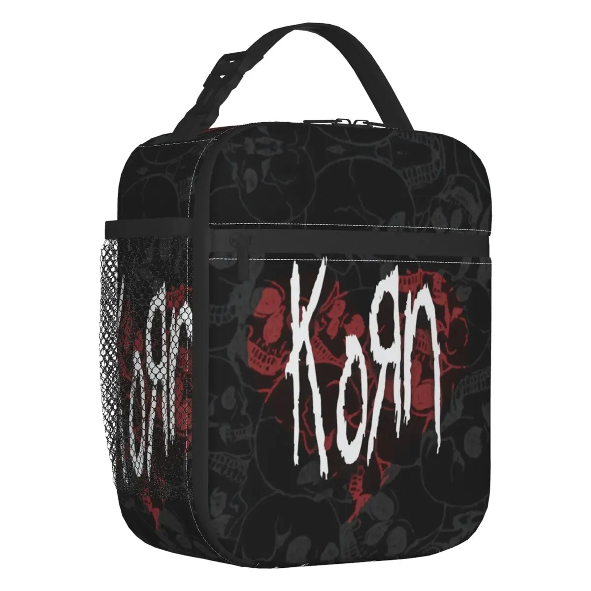 

Custom Korns Heavy Metal Music Insulated Lunch Bags for Outdoor Picnic Rock Roll Leakproof Thermal Cooler Bento Box Children