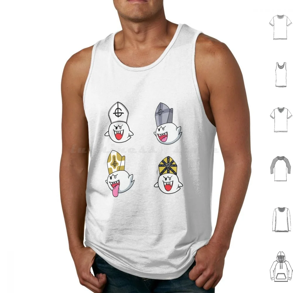 Camisetas sin mangas de Papa Boo con estampado de algodón Ghost The Band Ghost Papa Emeritus Papa Emeritus 1 Papa Emeritus 2 Papa Emeritus 3 Papa