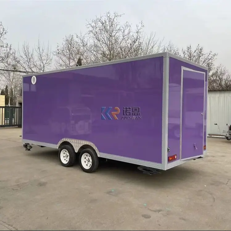 Mobile Food Truck Outdoor Fully Catering Equipment Street Fast Food Trailer Pizza  Cart Van For Sale